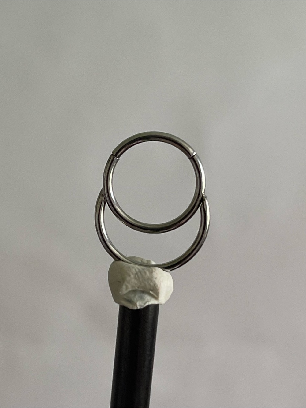 Double Hinged Seam Ring Clicker Hoop Piercing Jewelry